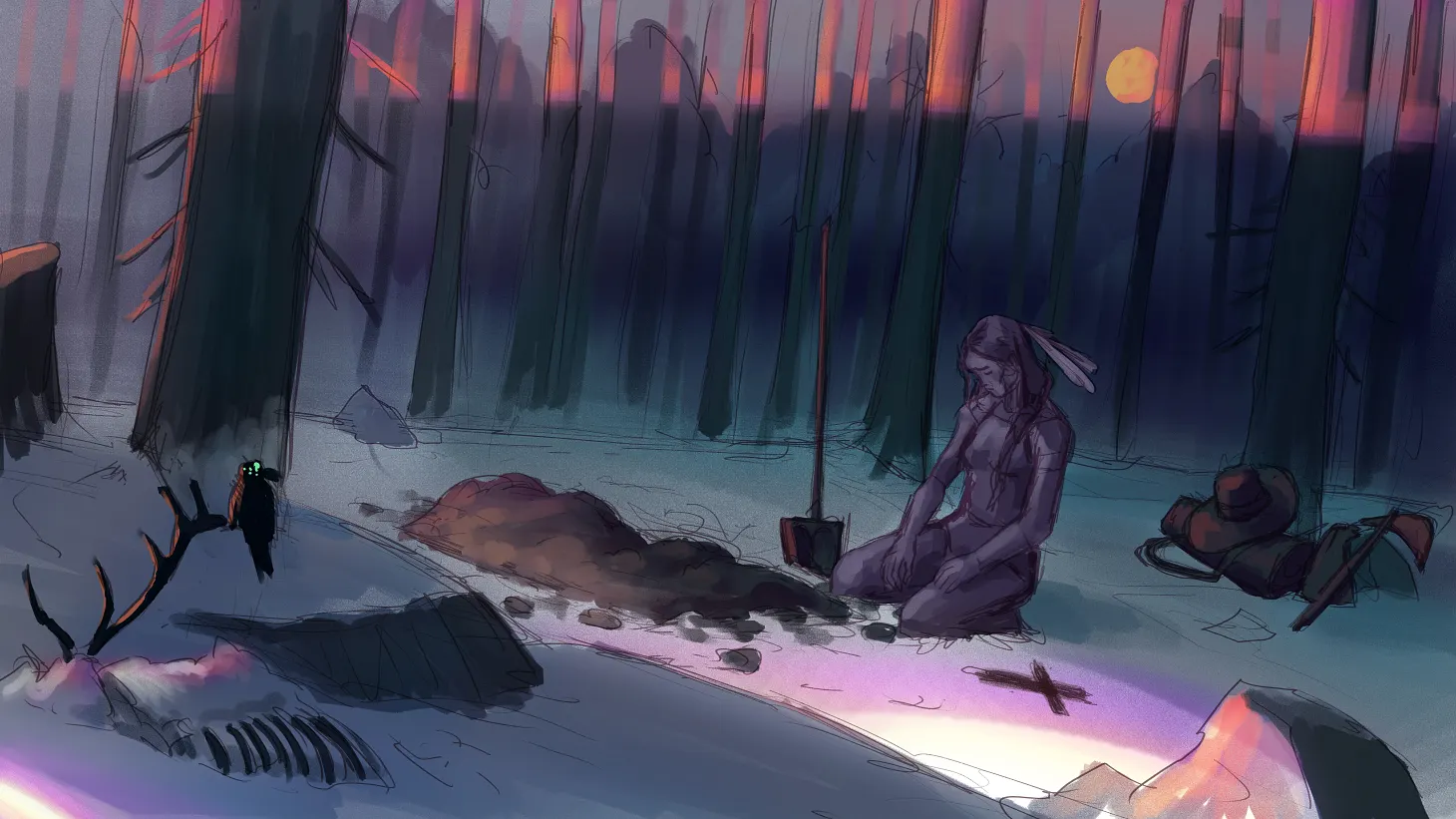 temequii-digging-a-grave-davidneri-ilustration (4)